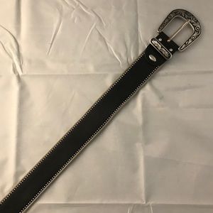 Nanni Leather and Metal Mesh Belt